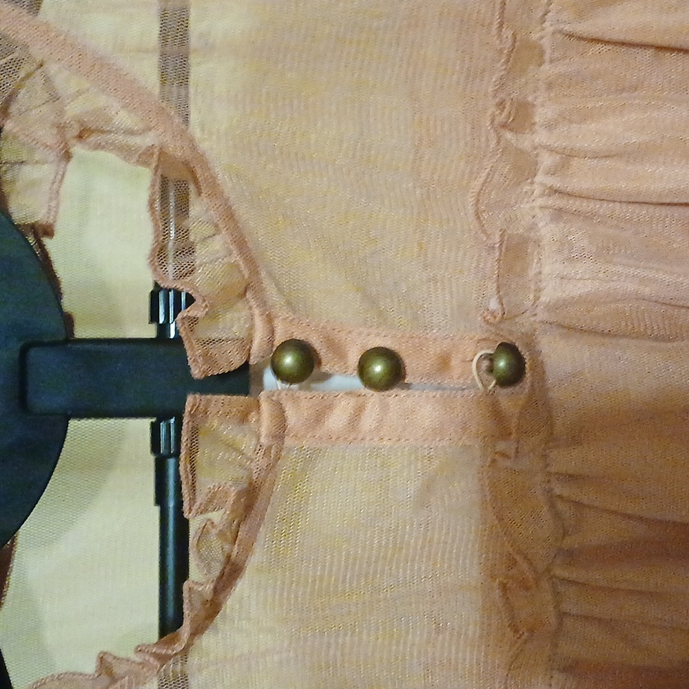 ❤️EUC Coral colored polyester blouse - Picture 3 of 7